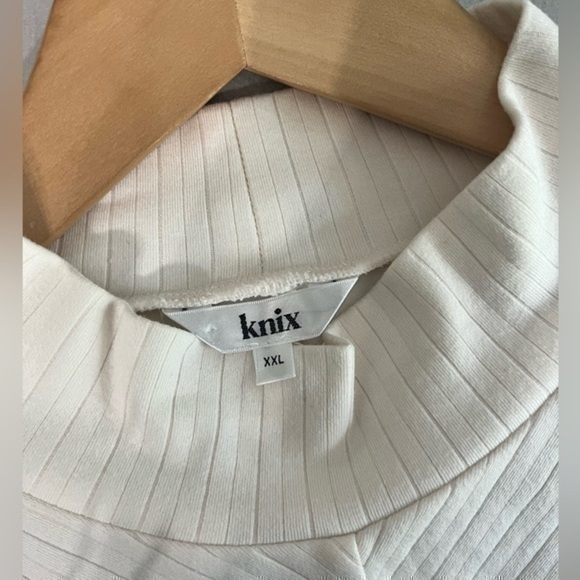 KNIX | Papaya Mock Neck Bodysuit mock neck ribbed cream birds papaya collab- XXL - Picture 8 of 11